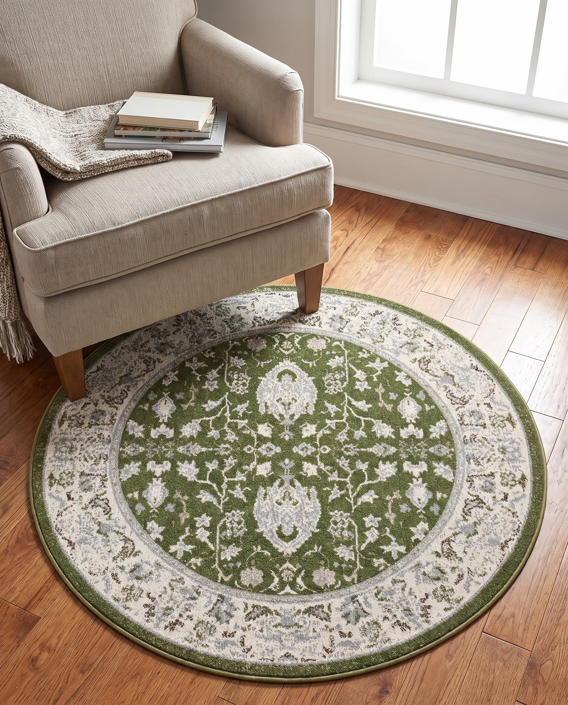 3' 3 x 3' 3 Kamala Washable Round Rug