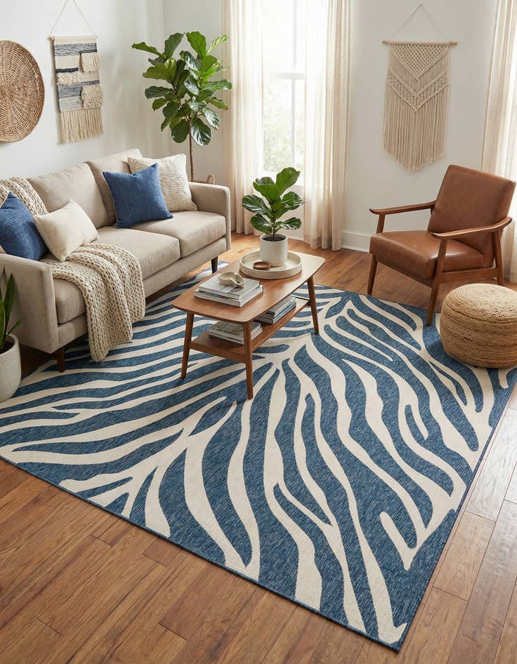 Detail image of 10' x 10'  Washable Safari Indoor / Outdoor Square Rug