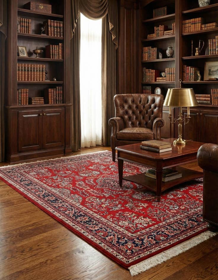 Detail image of 5' 8 x 7' 8 Sarouk Rug