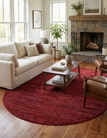 Red Finsbury Oval Rug
