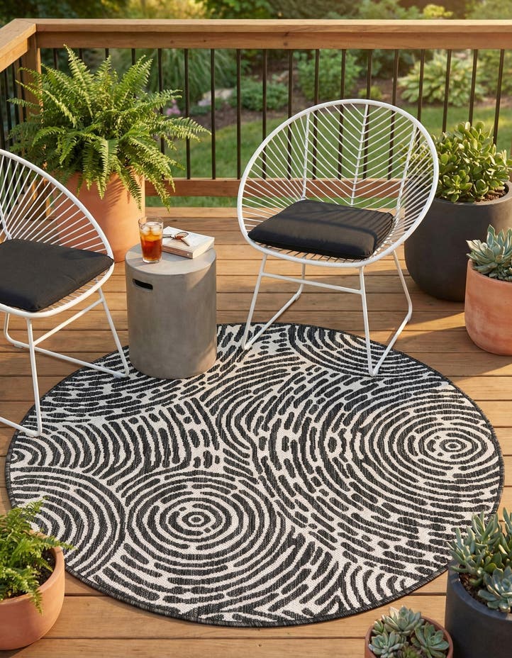 4' x 4' Easy-Clean Modern Indoor / Outdoor...