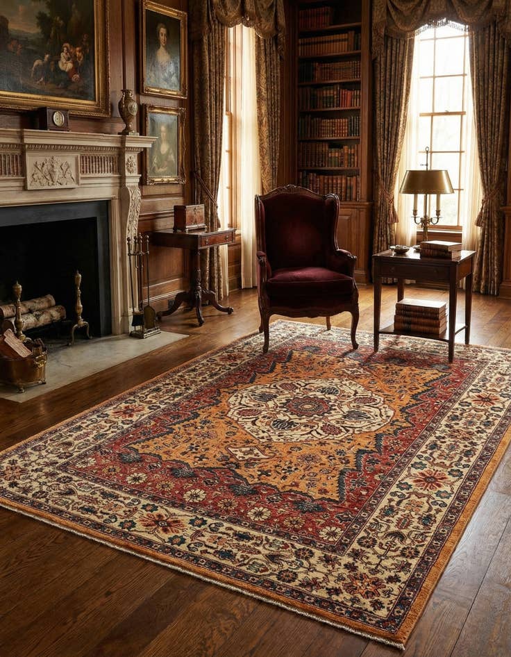 Detail image of  4' 6 x 6' 9 Ariana Ziegler Rug