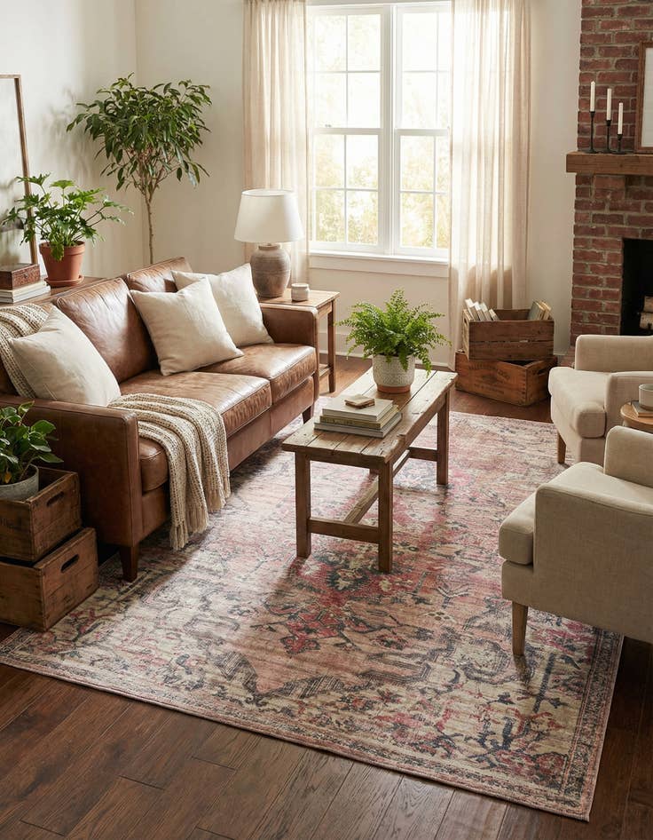 Detail image of 7' 3 x 10'  Washable Nostalgia Rug