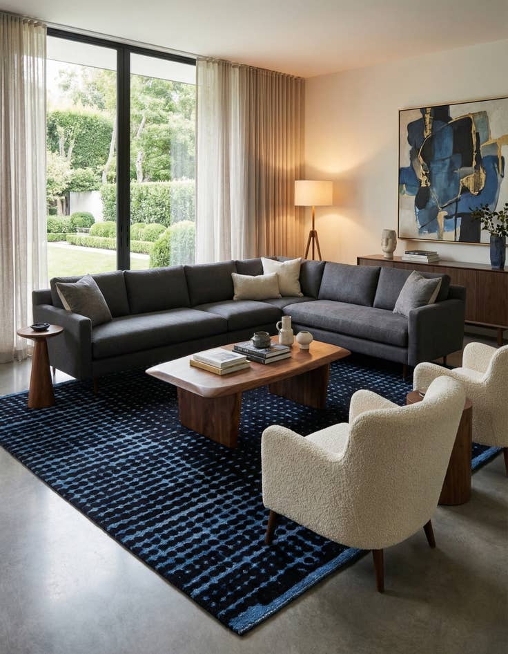 Detail image of 7' 10 x 10' 4  Hand Knotted Darya Wool Rug