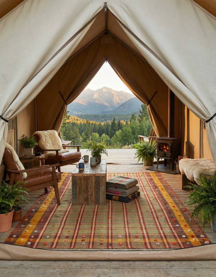 Detail image of 5' 3 x 7' 5 Jajim Rug