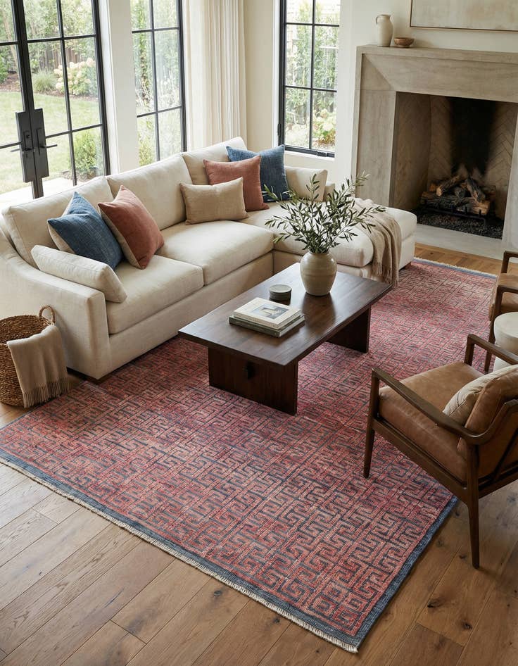 Detail image of 6' 8 x 10' 1  Hand Knotted Darya Wool Rug