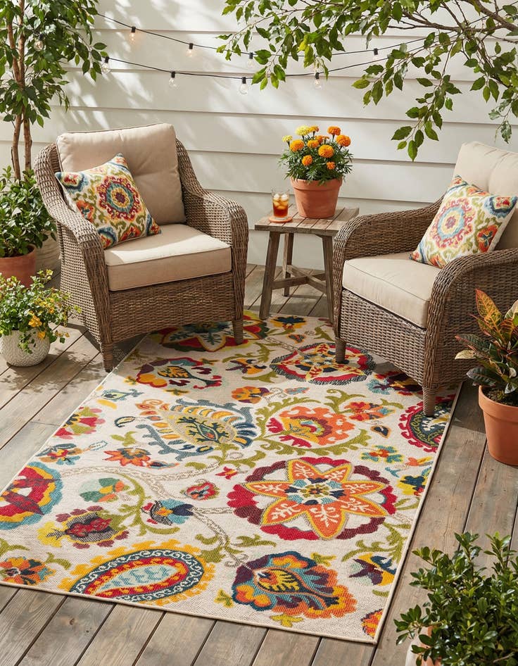 Detail image of 5' 3 x 8' Easy-Clean Casablanca Indoor / Outdoor Rug