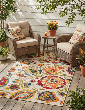 5' 3 x 8' Easy-Clean Casablanca Indoor / Outdoor Rug