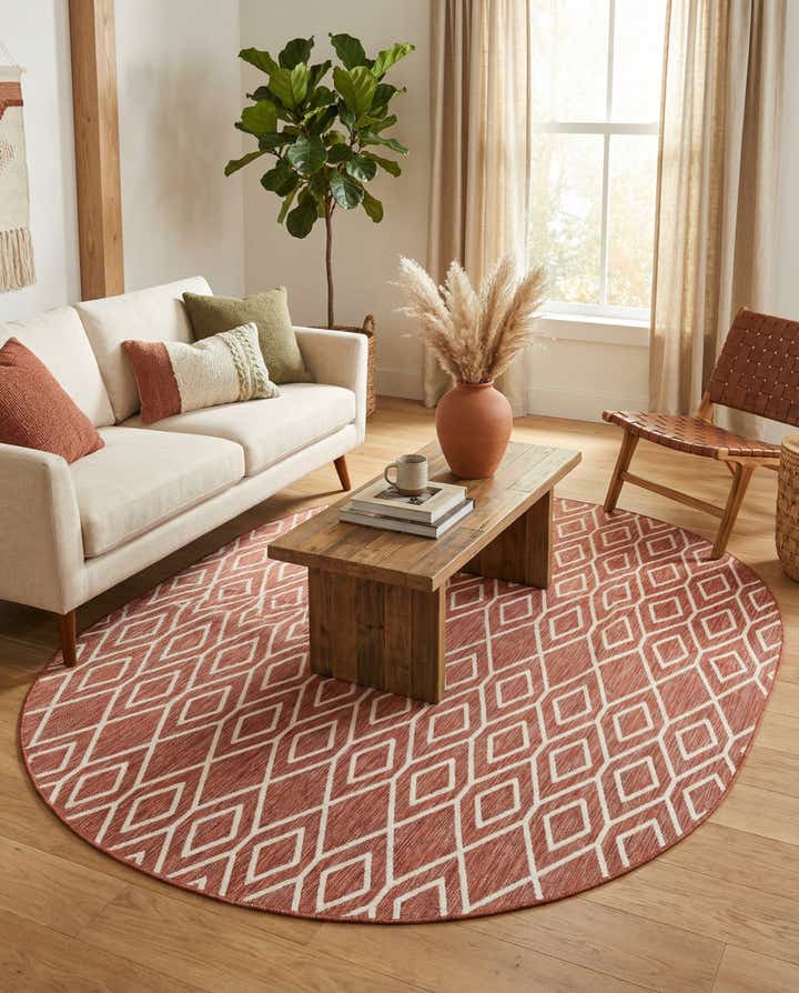 7' 10 x 10' Easy-Clean Jill Zarin Turks and Caicos Indoor / Outdoor Oval Rug