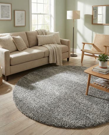  5' 3 x 5' 3 Jill Zarin Shaggy Chic Round Rug