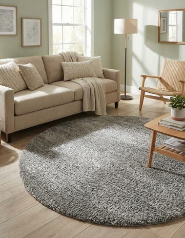 5' 3 x 5' 3 Jill Zarin Shaggy Chic Round Rug