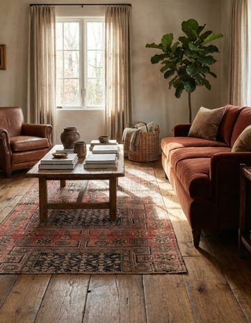 3' 8 x 7' 2 Hand Knotted Ultra Vintage Persian Wool Rug