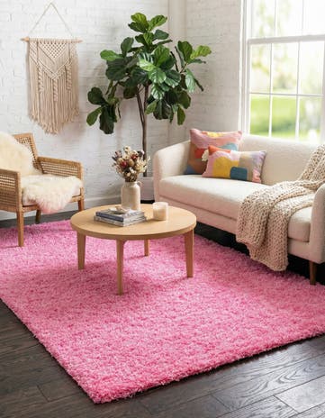 6' x 9' Solid Shag Rug
