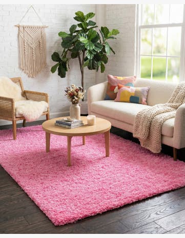 6' x 9' Solid Shag Rug