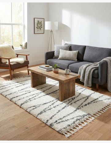 White Serenity Shag Rug