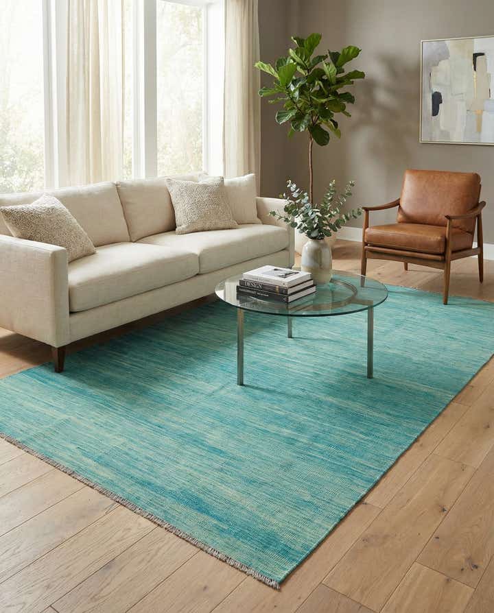 5' 5 x 8' Hand Woven Kilim Modern Wool Rug