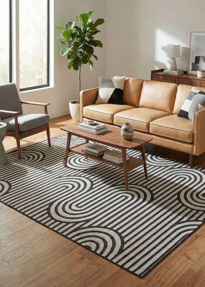 7' x 10' Easy-Clean Modern Indoor / Outdoor Rug
