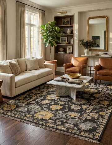 8' 2 x 10' 4 Hand Knotted Oushak Wool Rug