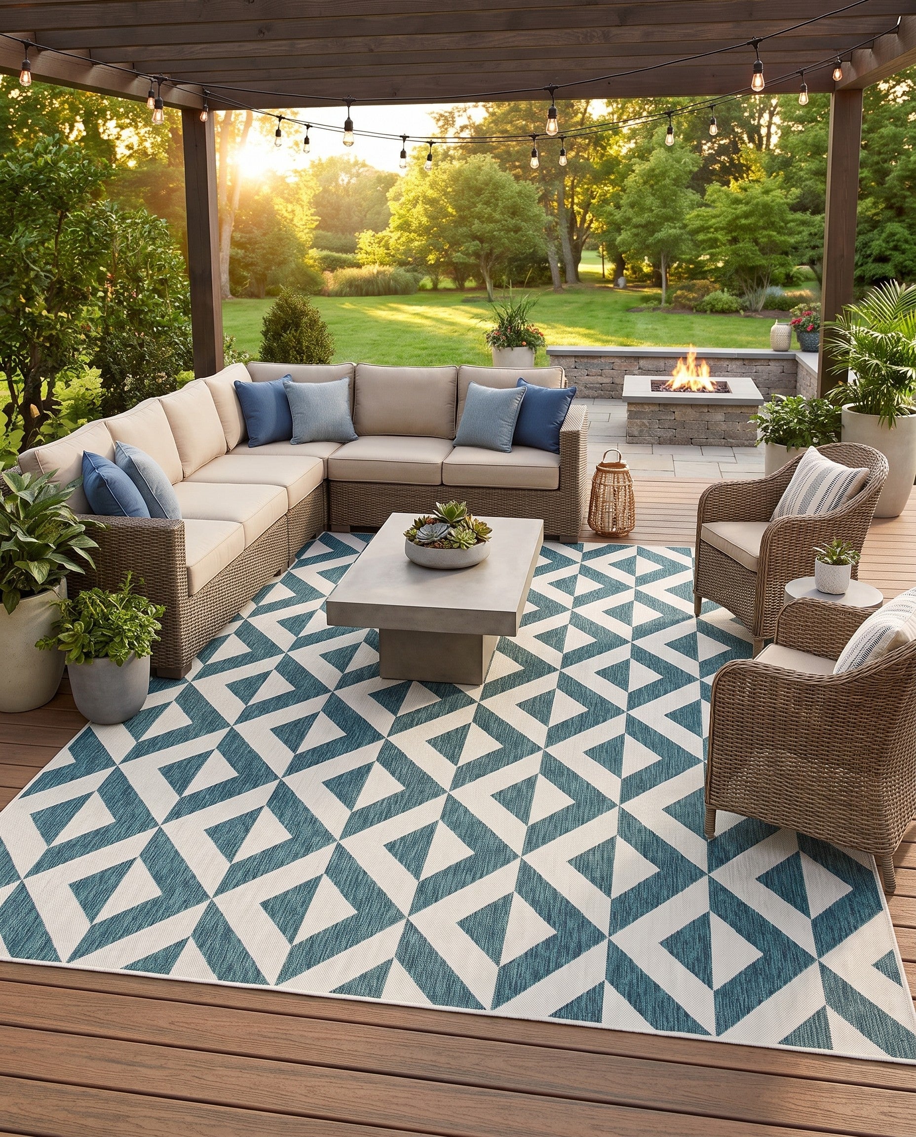 9' x 12' Easy-Clean Jill Zarin Napa Indoor / Outdoor Rug