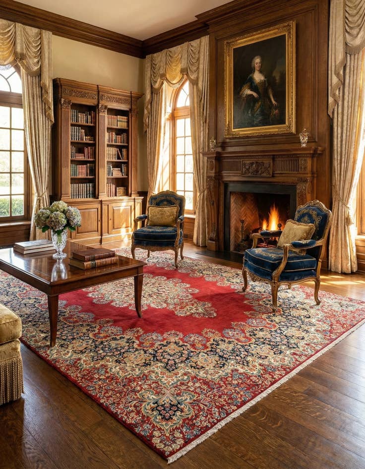 Detail image of 10' 2 x 13' 11 Kerman Wool Rug