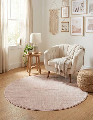 Pink Hanahan Round Rug