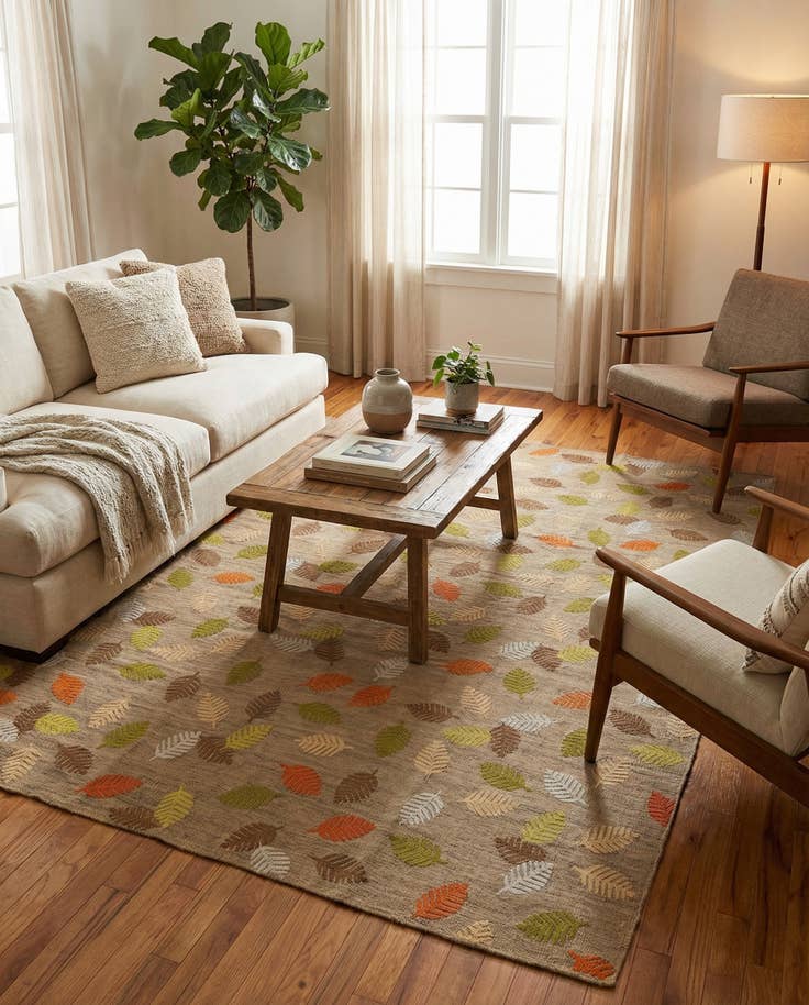 Detail image of 7' 5 x 9' 7 Hand Woven Kilim Modern Rug