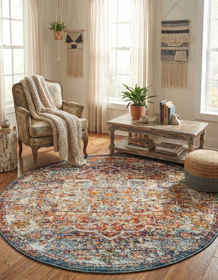 Detail image of  3' 3 x 3' 3 Isabella Round Rug