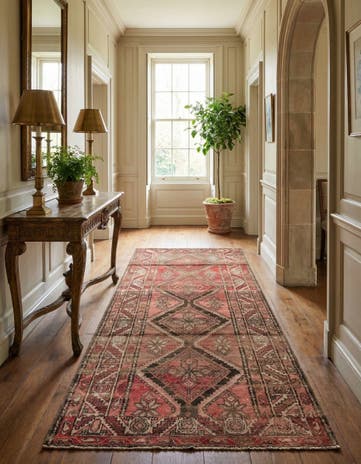 3' 6 x 7' 10 Hand Knotted Ultra Vintage Persian Wool Runner Rug