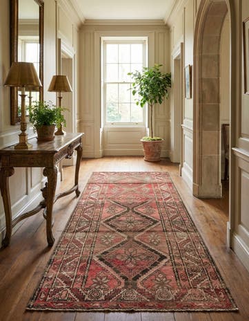 3' 6 x 7' 10 Hand Knotted Ultra Vintage Persian Wool Runner Rug