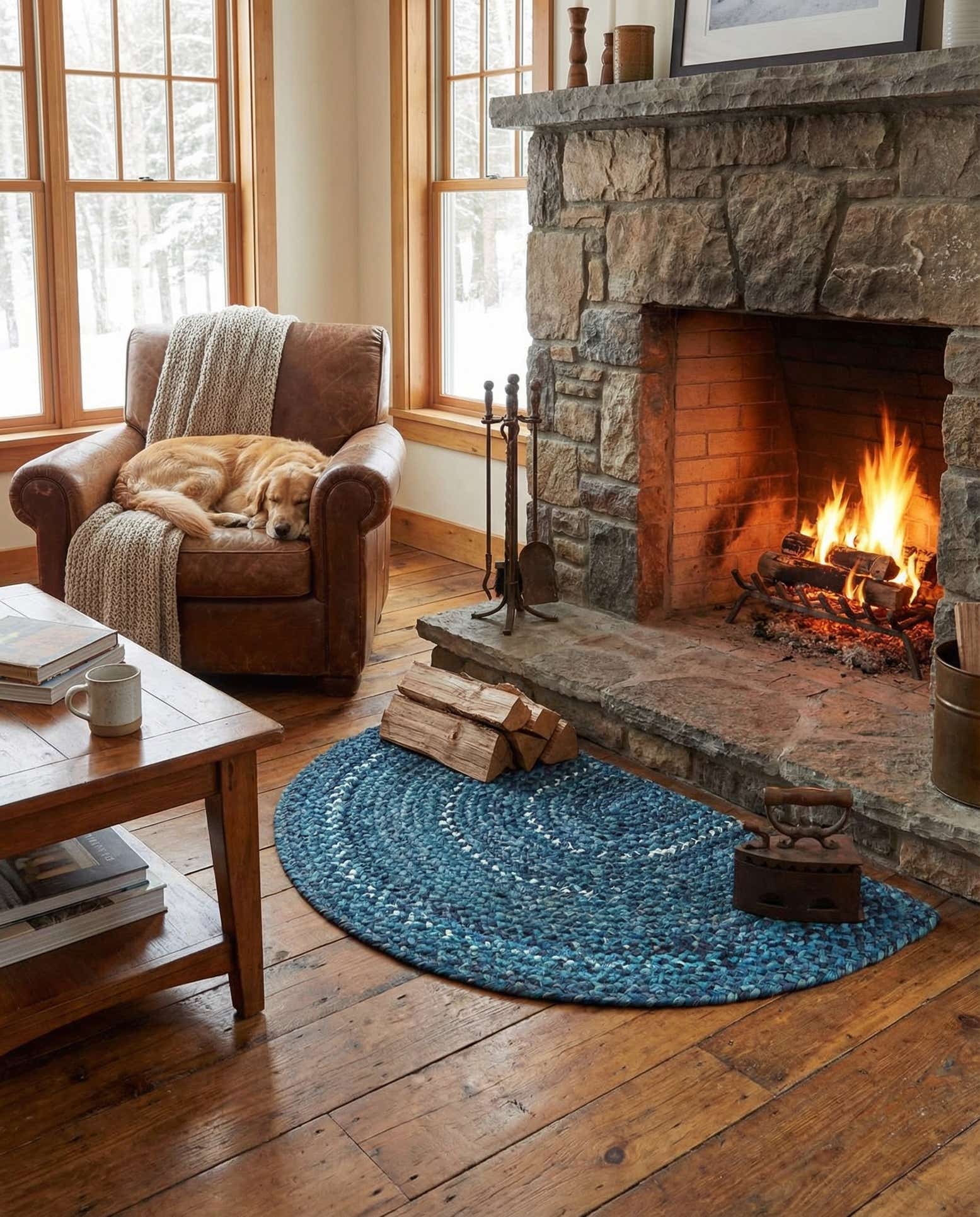 2' 2 x 3' 7 Handmade Braided Chindi Hearth Rug