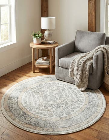 Ivory Aurelia Round Rug