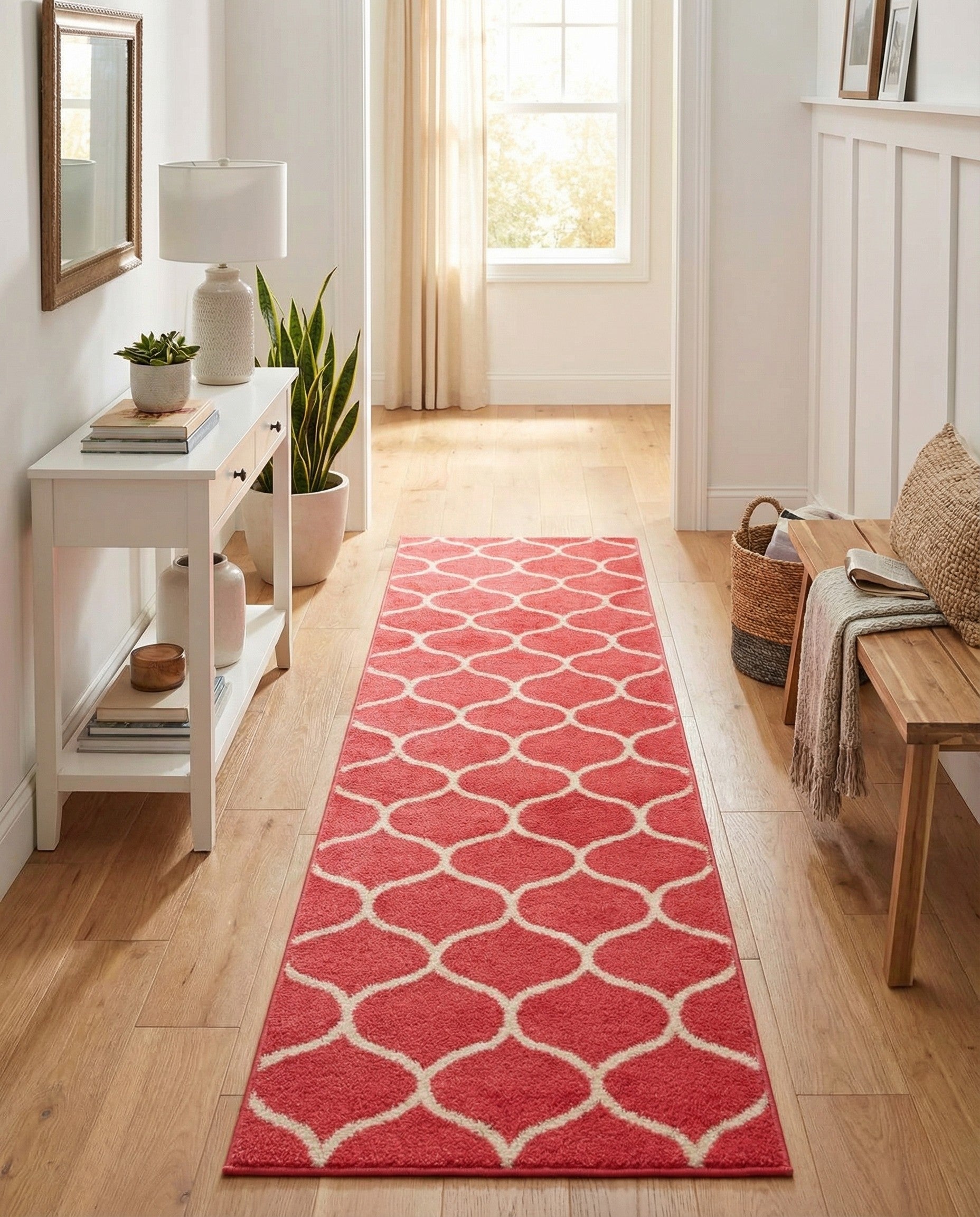  2' x 8' 8 Lattice Frieze Runner Rug