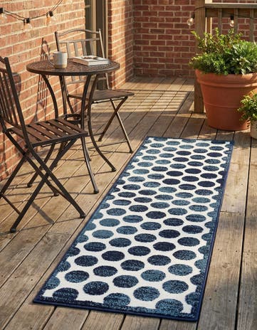 2' x 8' Easy-Clean Sabrina Soto Indoor / Outdoor Runner Rug