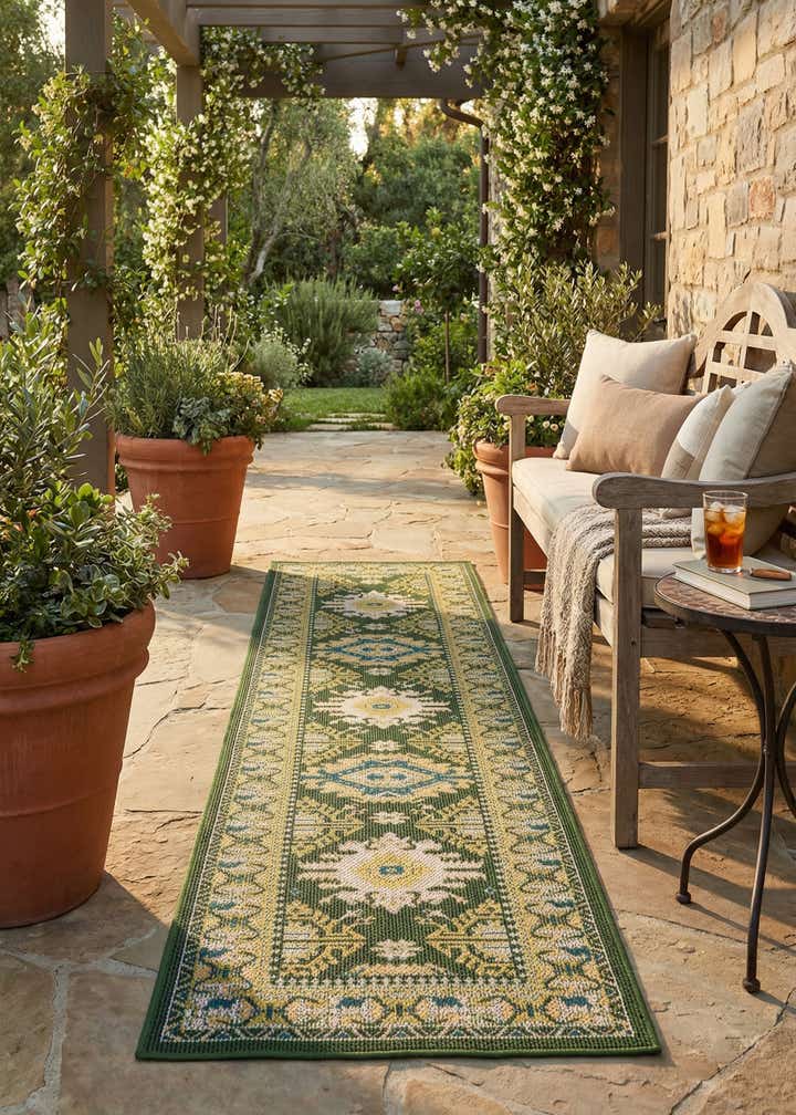 2' 7 x 10' Easy-Clean Baja Indoor / Outdoor Runner Rug