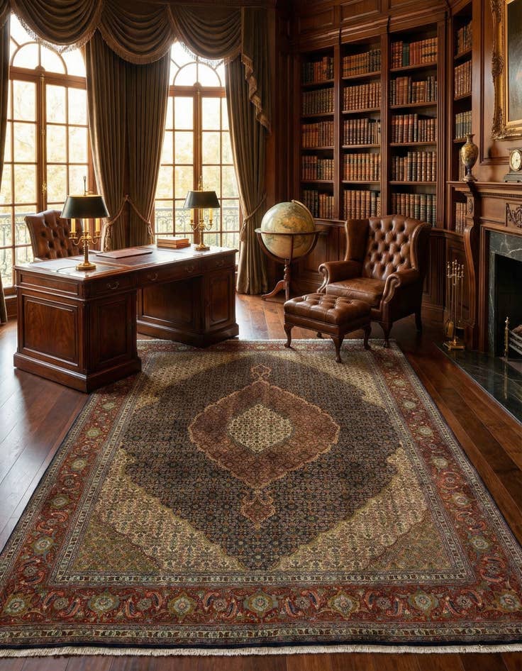 Detail image of  10' x 13' Tabriz Rug