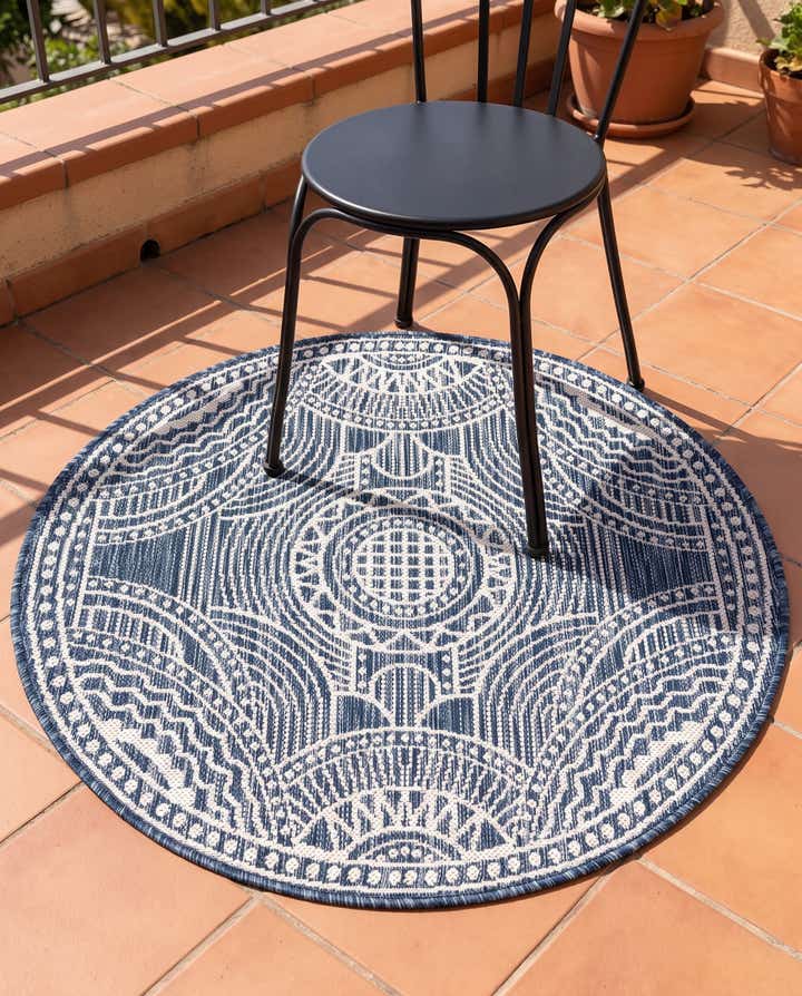 95cm x 95cm Makkelijk schoon te maken Traditional Binnen / buiten Rond Vloerkleed