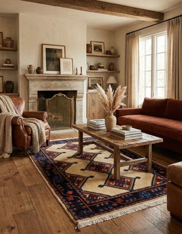 3' 6 x 5' Hand Knotted Koliaei Persian Wool Rug