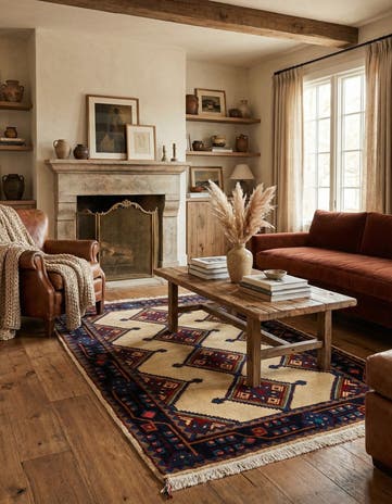3' 6 x 5' Hand Knotted Koliaei Persian Wool Rug