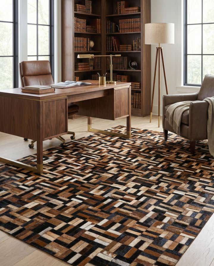 4' 11 x 7' 11 Cowhide - Patchwork Rug