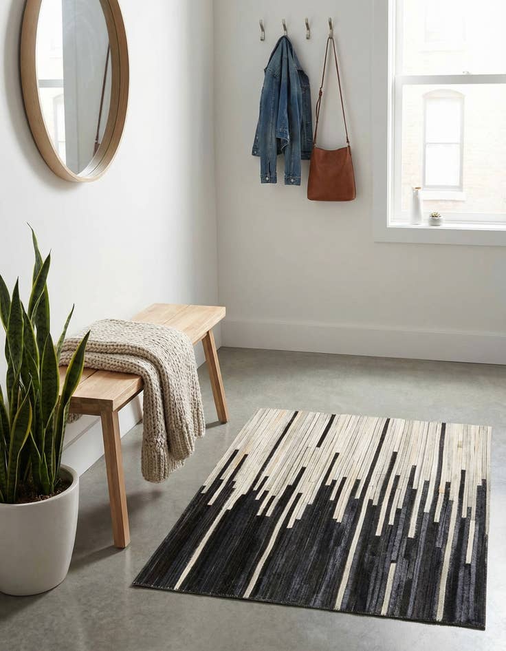 Detail image of 2' x 3' 1 Cowhide Leather Rug