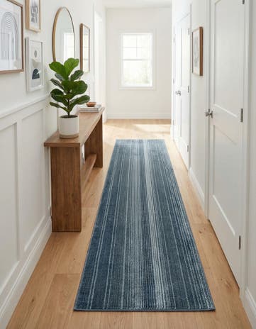 Blue Gemstone Runner Rug