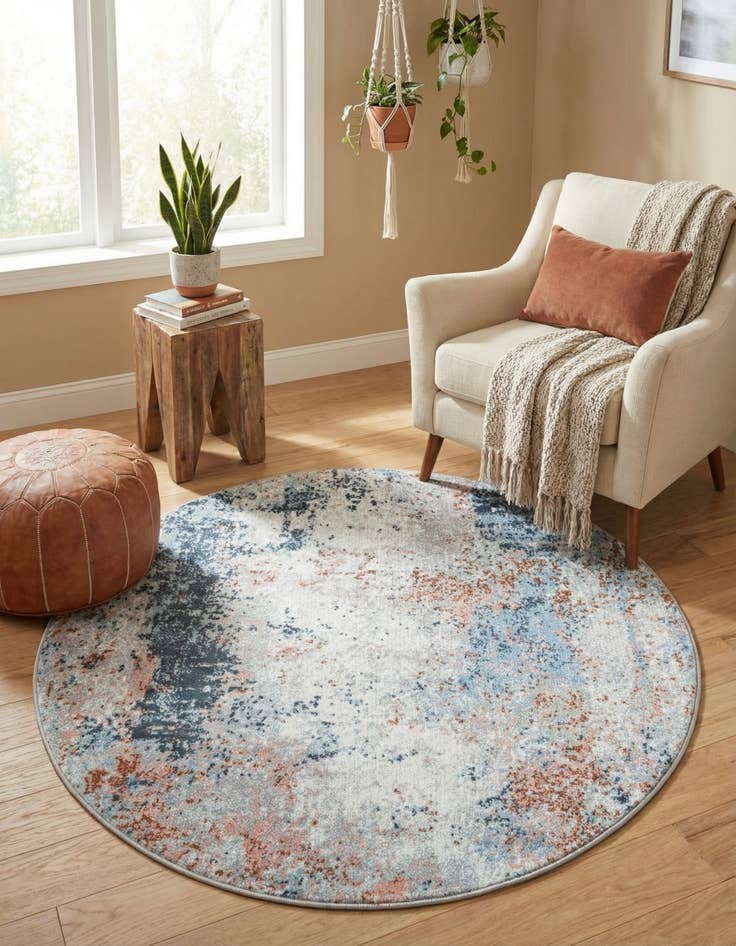 Detail image of 3' 3 x 3' 3 Kamala Washable Round Rug