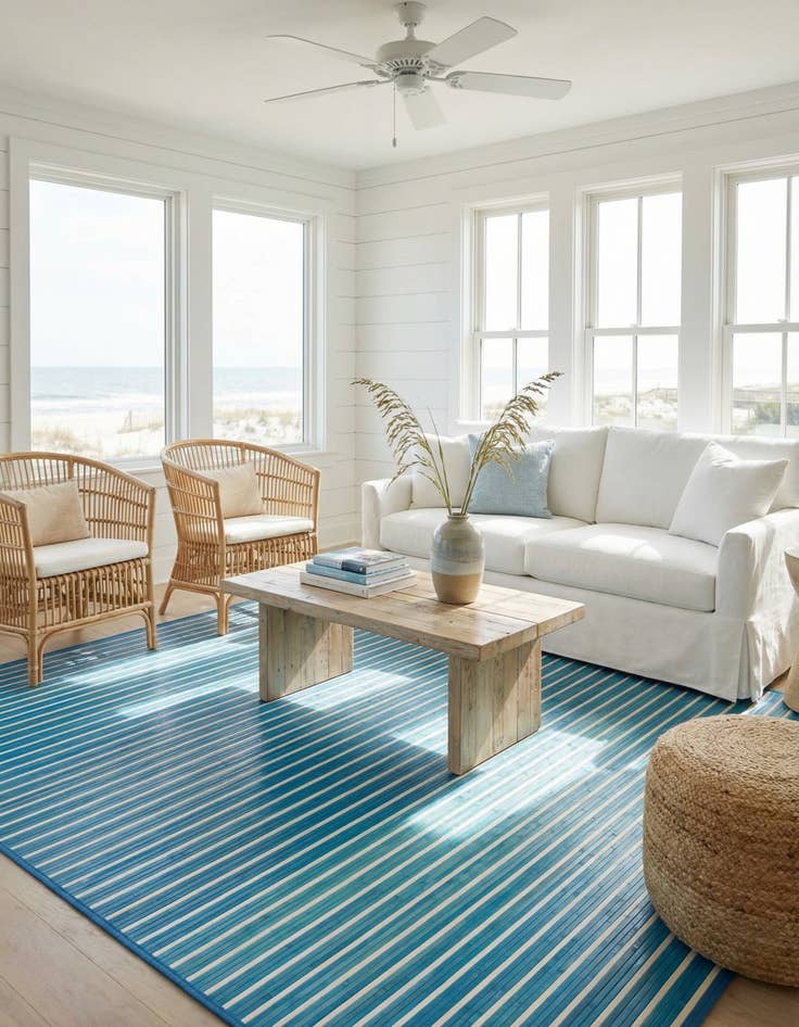 Detail image of  7' 10 x 10' Bamboo Rug