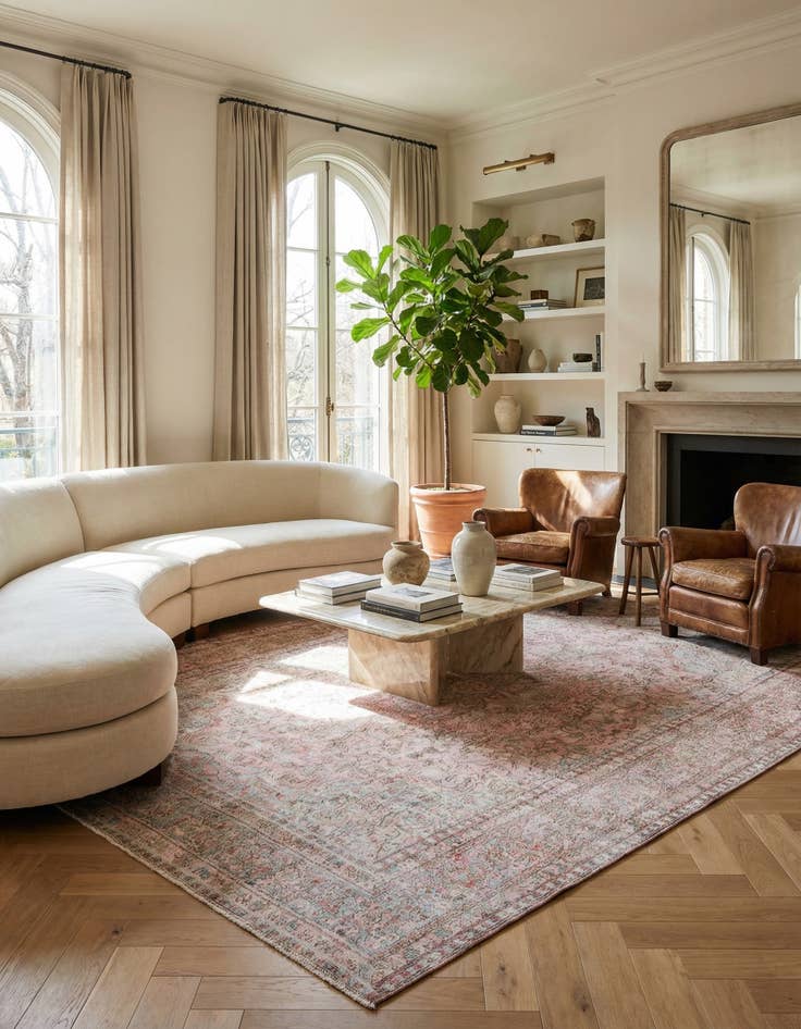 Detail image of 9' 7 x 12' 8  Hand Knotted Ultra Vintage Persian Wool Rug