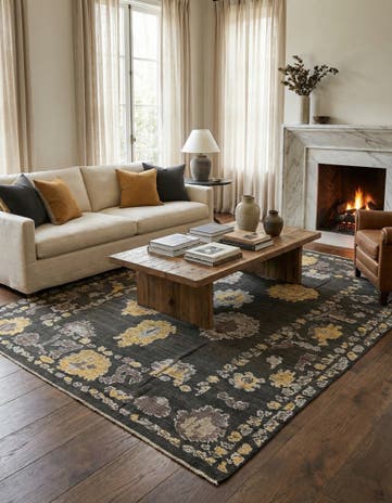 7' 10 x 10' 6 Hand Knotted Oushak Wool Rug