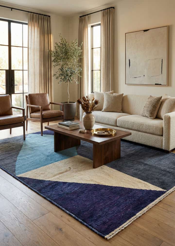 7' 5 x 10' 1 Hand Knotted Moroccan Wool Rug