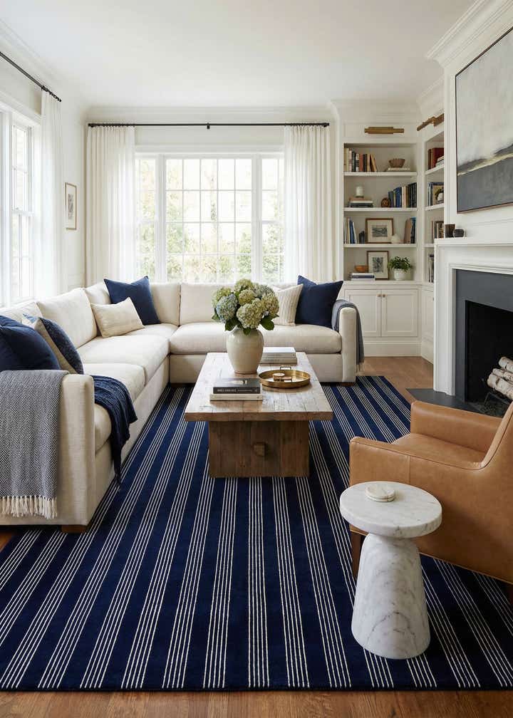 9' x 12' Jill Zarin Striped Wool Rug