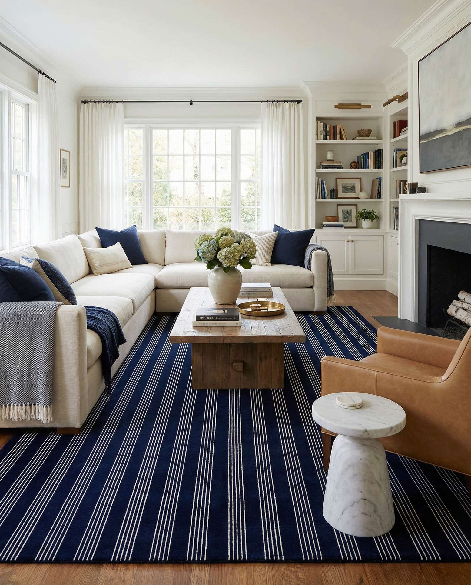 9' x 12' Jill Zarin Striped Wool Rug