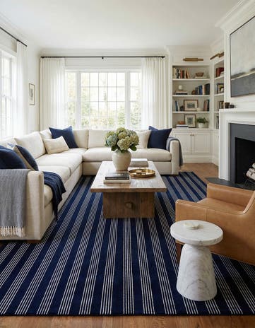 9' x 12' Jill Zarin Striped Wool Rug