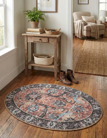 2' x 3' 1 Washable Timeless Oval Rug